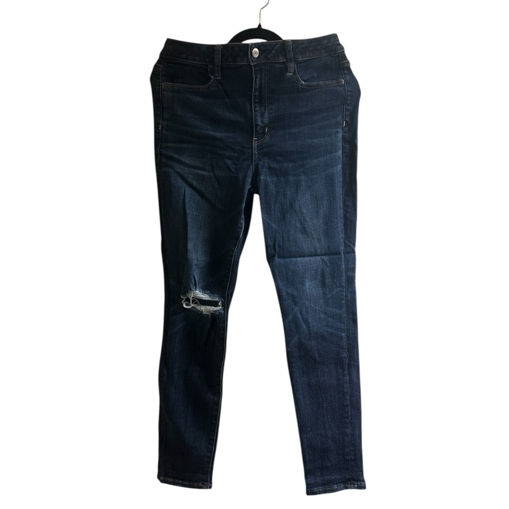American Eagle Classic Navy Ripped Skinny Jeans